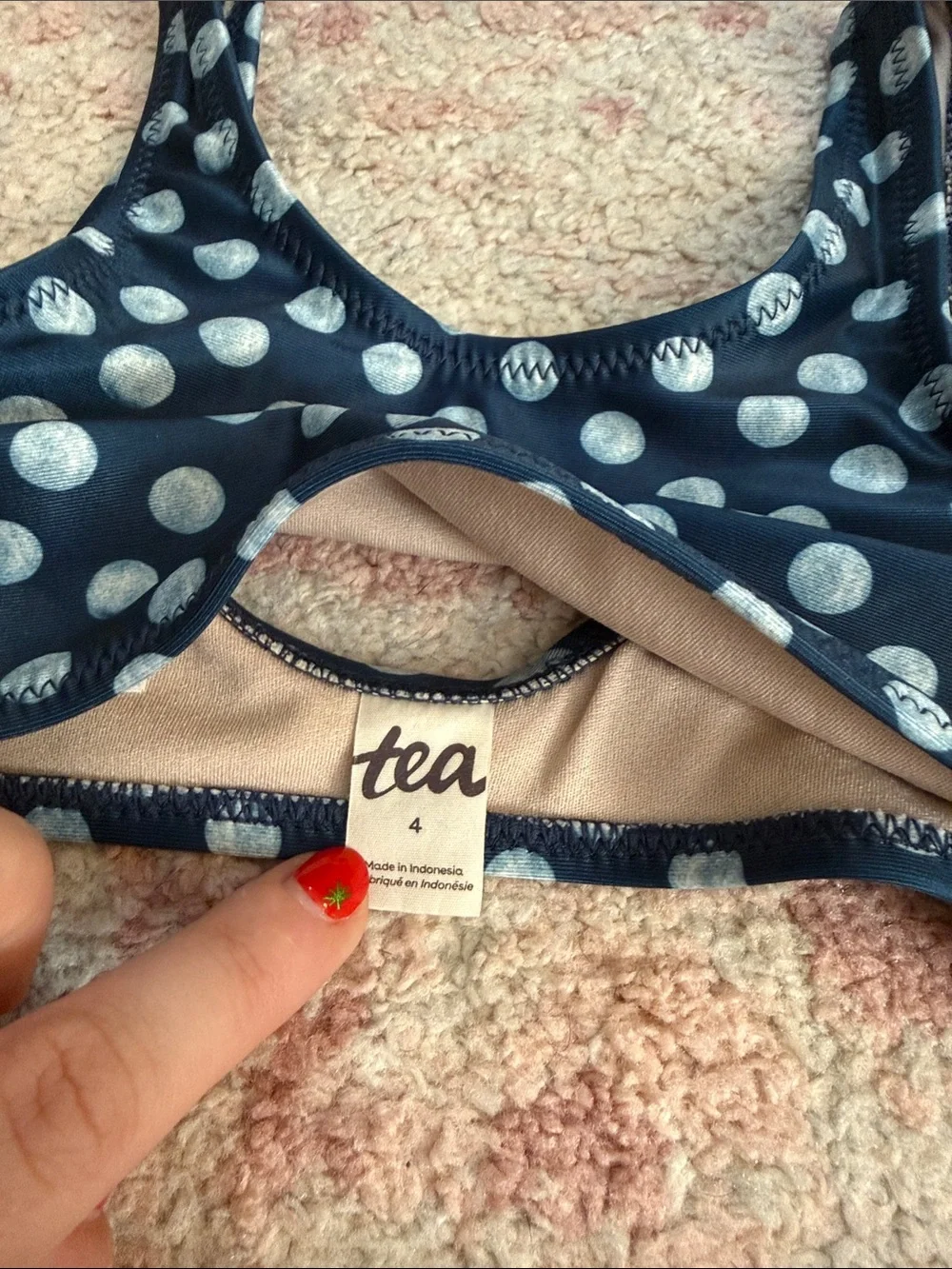 Tea Collection High Waisted Polka Dot Bikini - Size 4